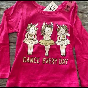 💞New Baby Girls 12-18 Month "Dance Every Day" Long Sleeve Tee